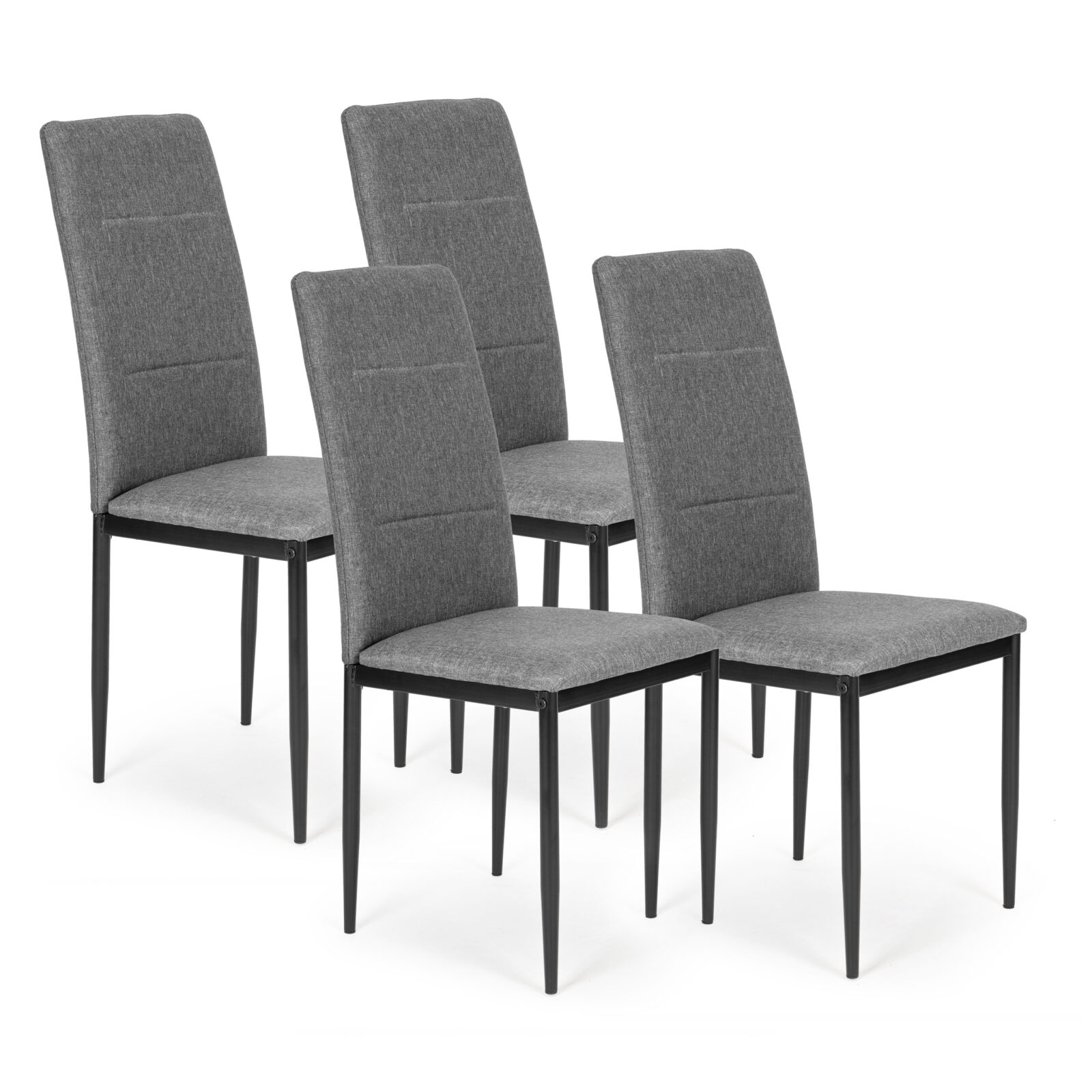 Modernhome set od 4 blagovaonske  stolice - sive - cover