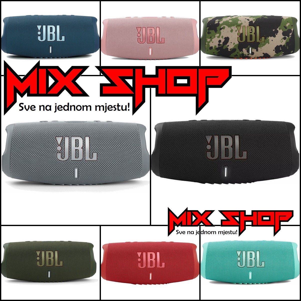 JBL CHARGE 5 40W Prenosivi Bežični Bluetooth Wireless Zvučnik, NOVO - cover