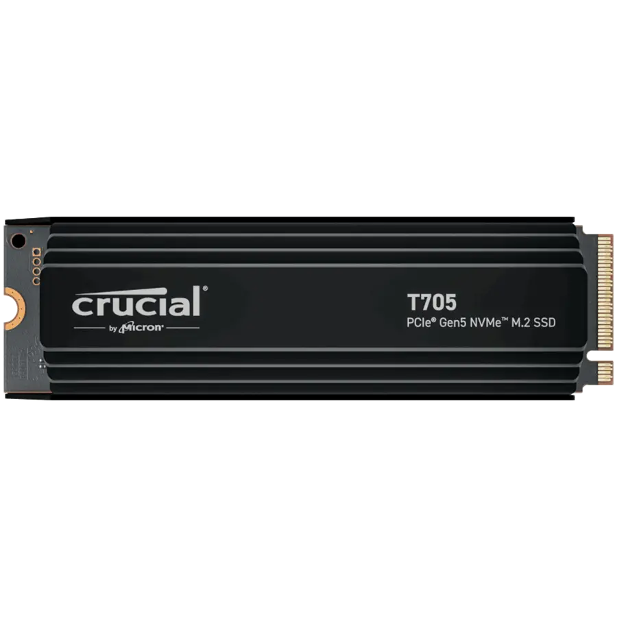 Crucial T705 4TB PCIe Gen5 NVMe M.2 SSD with heatsink, EAN: 649528940346 - cover