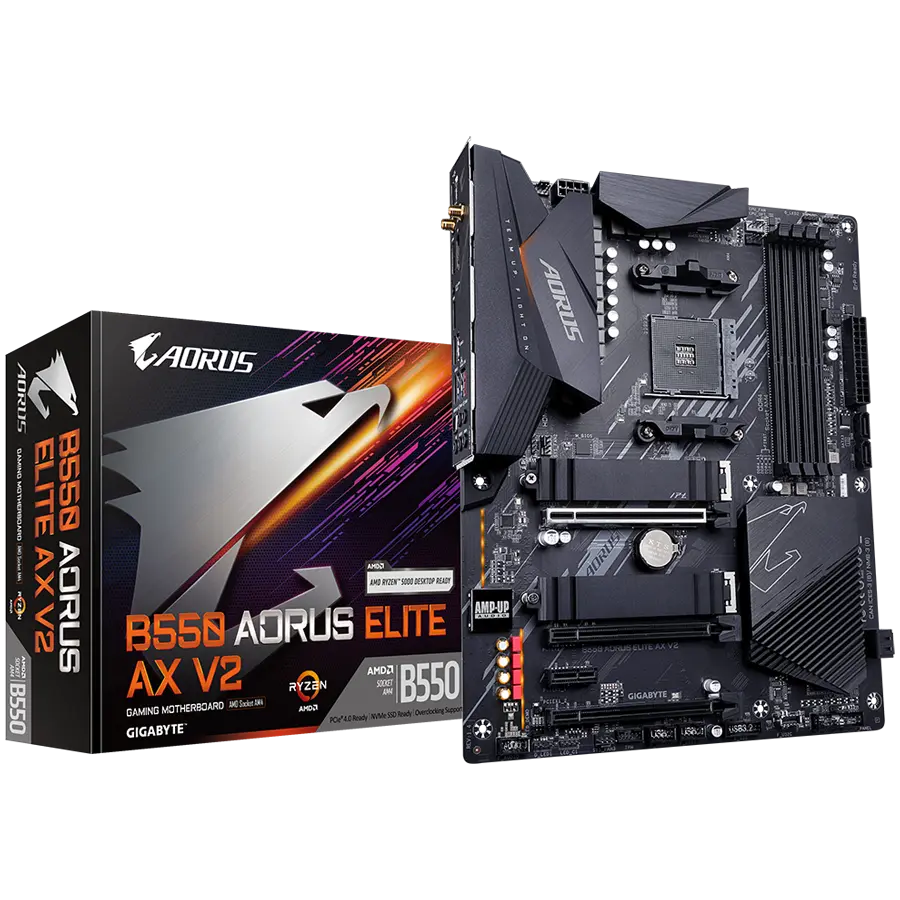 GIGABYTE Mainboard Desktop B550 AORUS ELITE AX V2 - cover