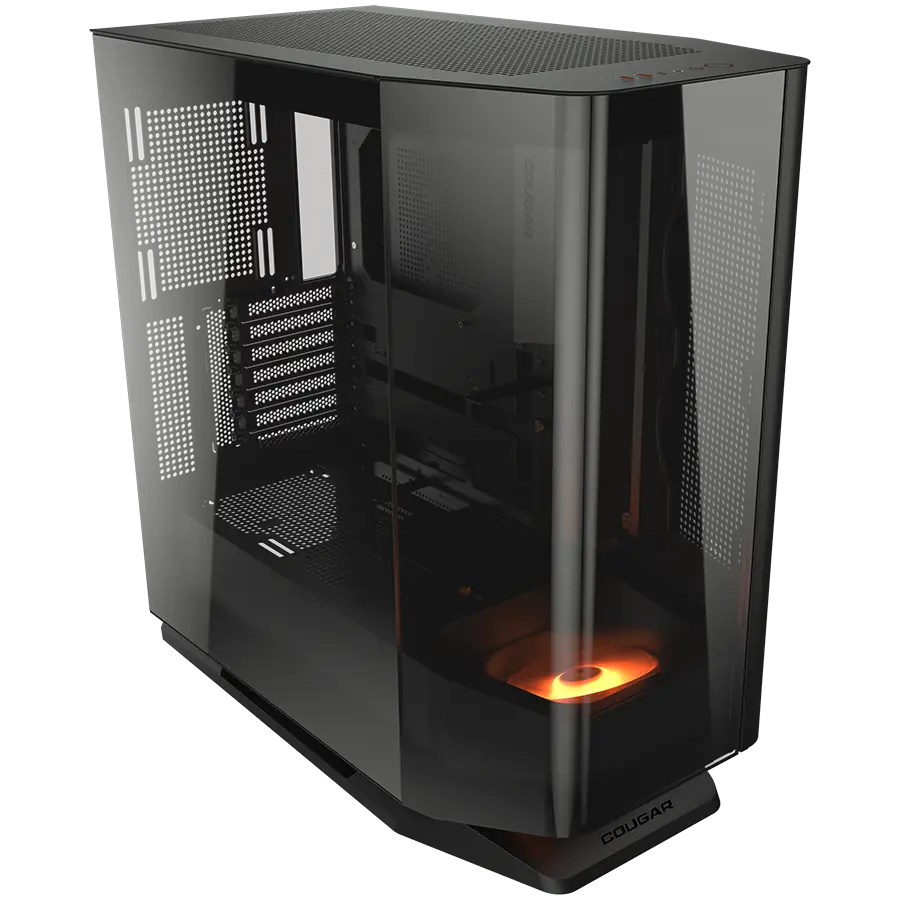 COUGAR | FV270 Black | PC Case | Mid tower / Tempered, Curved Glass Perimeter / Quick Detachable Air Filters / Up to 9 Fans (1x120mm RGB Preinstalled) / Black CGR-58M6B - cover