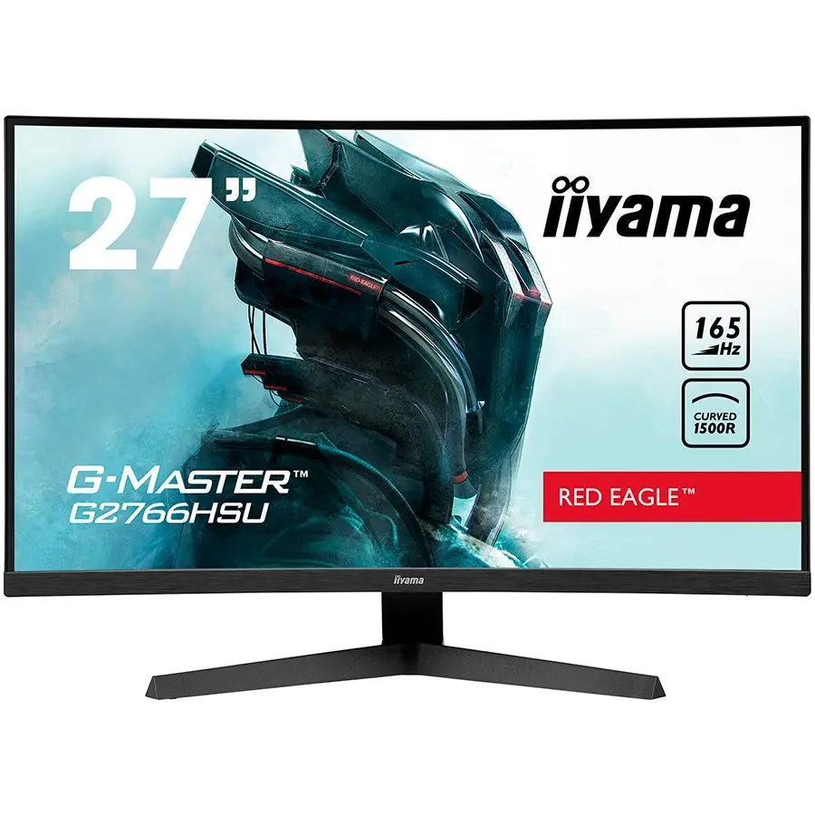 iiyama 27" G2766HSU-B1, Full HD 1920x1080, 16:9, 250 cd/m², 165Hz refresh rate, 1 ms, curved VA panel, FreeSync, DisplayPort x 1 (v.1.4), HDMI x 2 (v.2.0), Headphone, EAN: 4948570118861 - cover