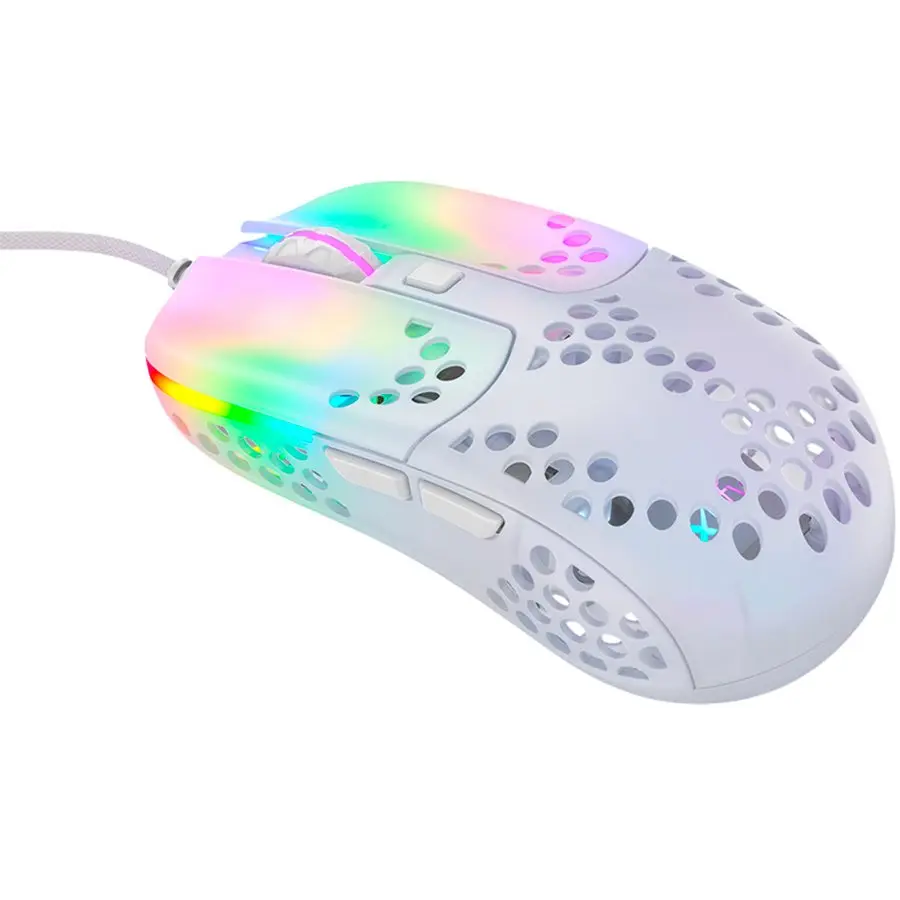 XTRFY MZ1 RGB Rail, Ultra-light Gaming Mouse, Pixart 3389, Designed by Rocket Jump Ninja, White Transparent - cover