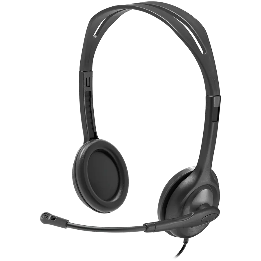LOGITECH H111 Corded Stereo Headset - BLACK - 3.5 MM - cover