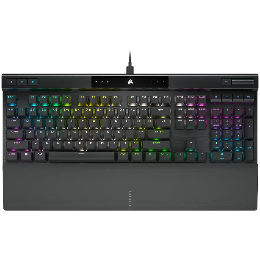 Corsair K70 RGB PRO Mechanical Gaming Keyboard, Backlit RGB LED, CHERRY MX Red, Black, Black PBT Keycaps, EAN:0840006645856 - cover