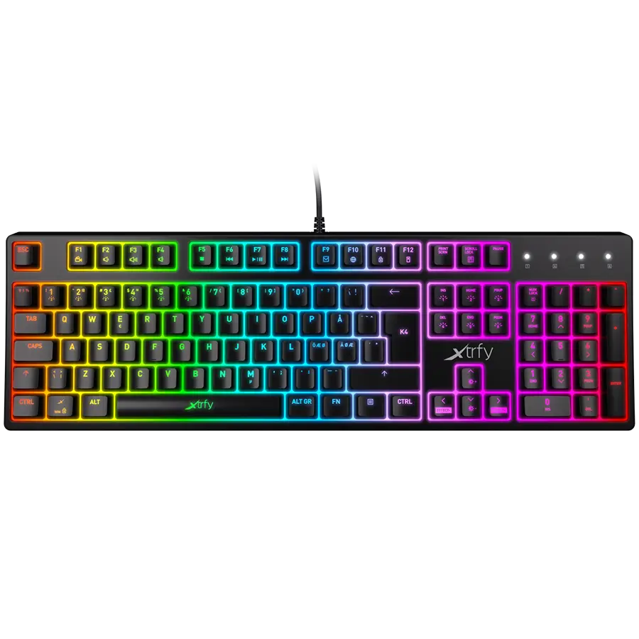 XTRFY K4 RGB Tenkeyless, Mechanical gaming keyboard with RGB, Black, US - cover
