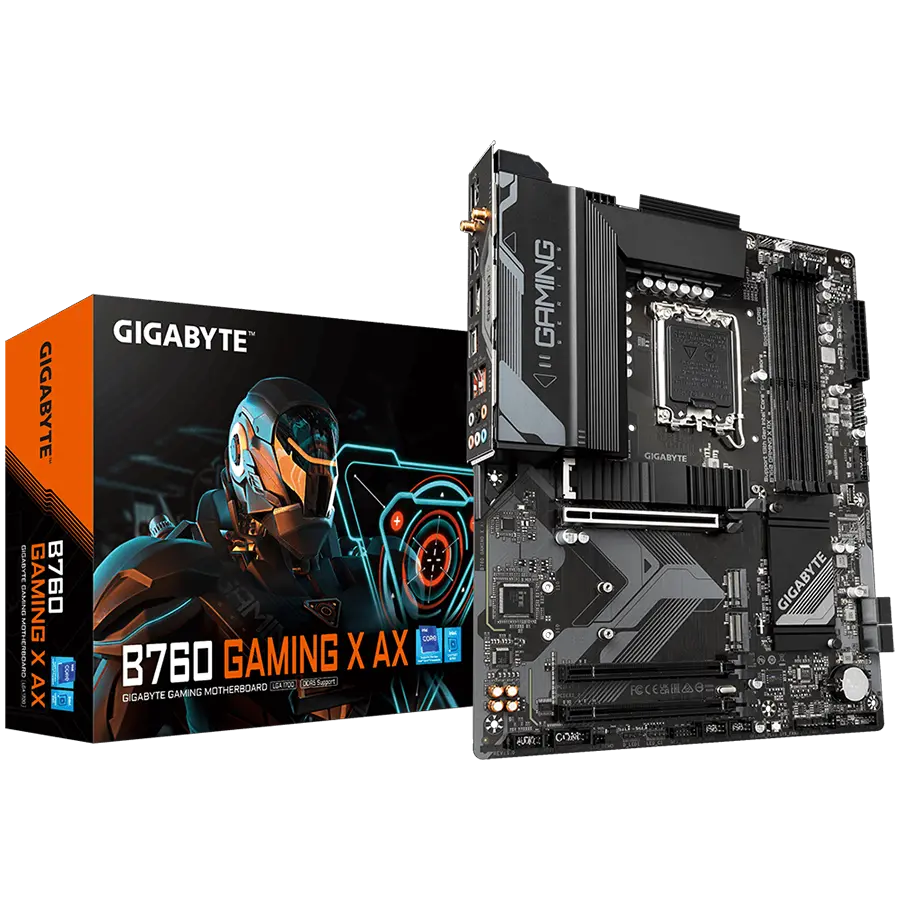 GIGABYTE MB B760 LGA1700 4 x DDR5 3 x M.2 4 x SATA 1 x DisplayPort 1 x HDMI port ATX - cover