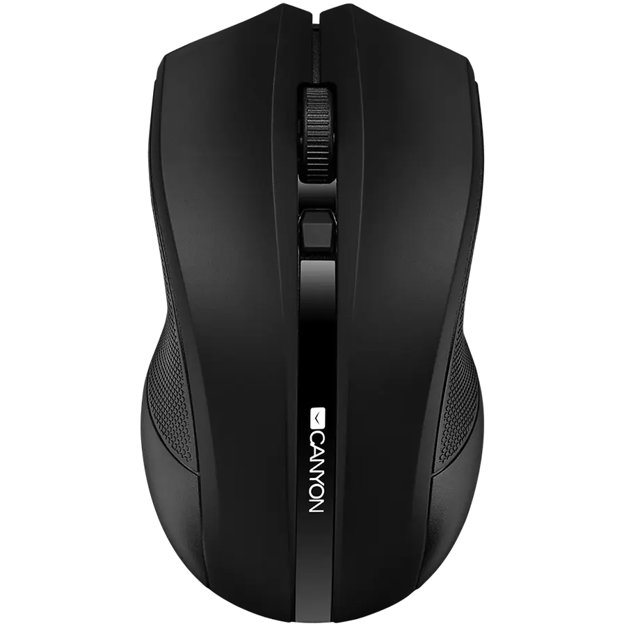 CANYON MW-5, 2.4GHz wireless Optical Mouse with 4 buttons, DPI 800/1200/1600, Black, 122*69*40mm, 0.067kg - cover