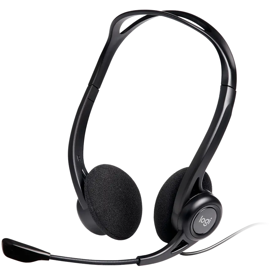 LOGITECH PC960 Corded Stereo Headset BLACK - USB - cover