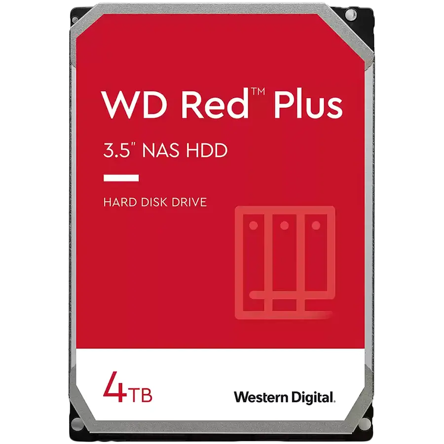 HDD NAS WD Red Plus (3.5'', 4TB, 256MB, 5400 RPM, SATA 6 Gb/s) - cover
