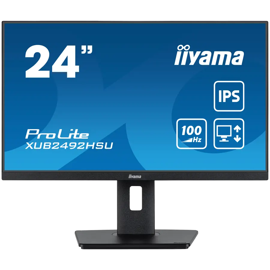 IIYAMA Monitor LED XUB2492HSU-B6 24” IPS 1920 x 1080 @100Hz 250 cd/m² 1300:1 0.4ms HDMI DP USBx4 height, swivel, tilt, pivot (rotation both sides) - cover
