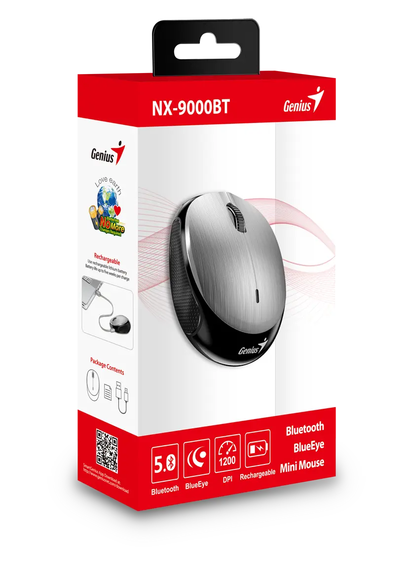 Genius NX 9000BT V2, Bluetooth, srebrna - cover