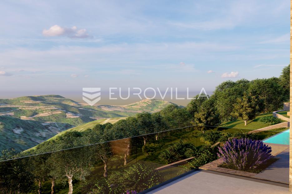 Istra, zemljište 7.800 m2 s panoramskim pogledom na Motovun i pravomoćnom građevinskom dozvolom - cover