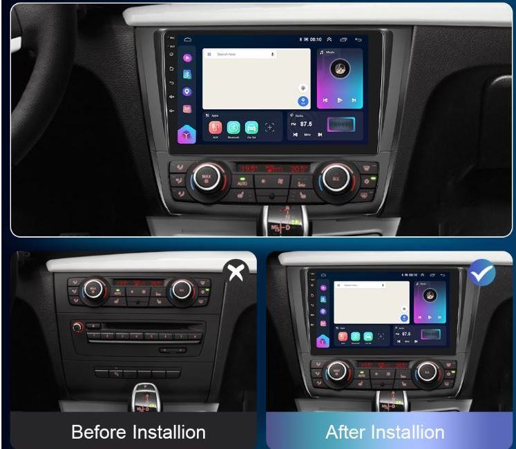 Autoradio Android BMW serija 1 (04-12) digitalna klima - cover