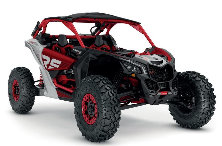 CAN-AM MAVERICK X RS TURBO RR WITH SMART-SHOX Fiery Red / Hyper Silver, 2024 god. - cover