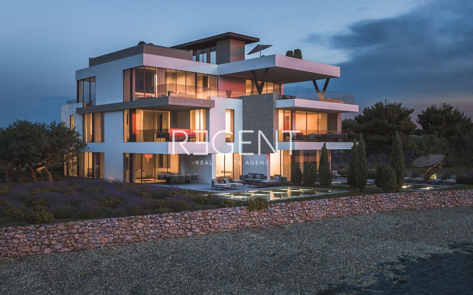Sukošan – Luksuzno moderni penthouse s krovnom terasom i bazenom 193 m2 - cover