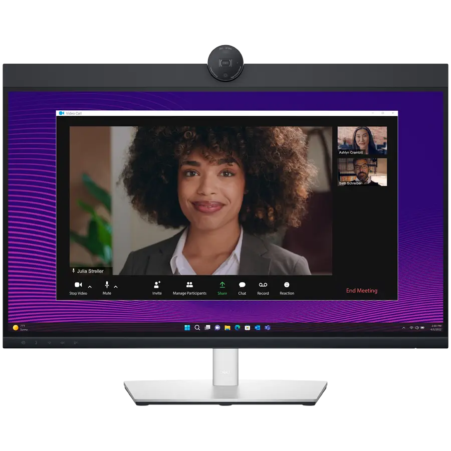 Monitor DELL P2724DEB Video Conferencing 27&quot;, 2560x1440, QHD, IPS Antiglare, 16:9, 1000:1, 350 cd/m2, 8ms/5ms, 178/178, 2xDP, HDMI, 2xUSB-C (DP/PD), USB-B, 3xUSB-A, RJ-45, Audio line out, 2x5W Speaker, Cam, Mic, Tilt, Swivel, Pivot, Height Adjust, 3Y - cover