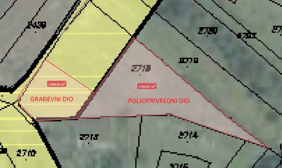 Građevinsko 1060m2 i poljoprivredno 2466m2 zemljište, Stupnički Obrež - cover