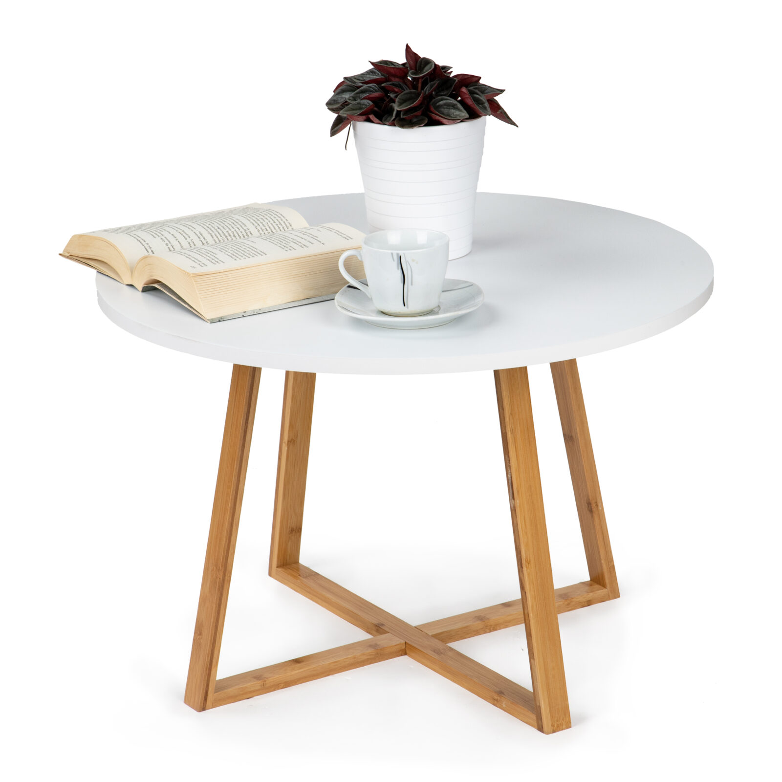 ModernHome skandinavski stolić 60cm bijeli - cover