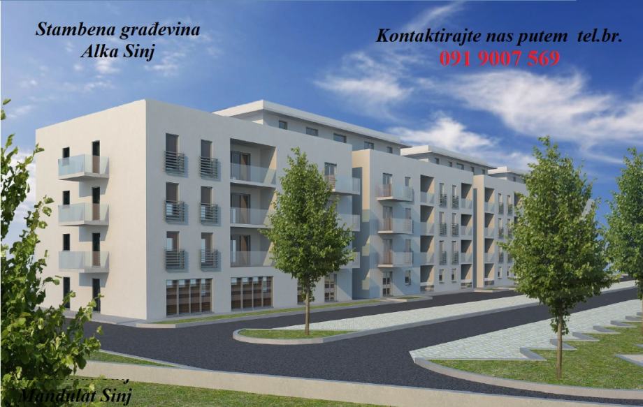 Dvosoban stan: Sinj, 56.00 m2, novogradnja (prodaja) - cover