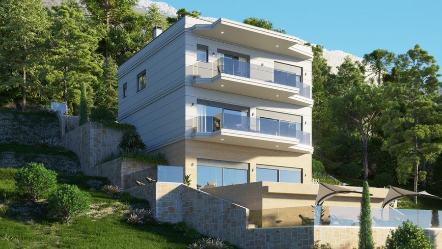 Zemljište na prodaju Pisak (Omiš) - OMIŠ PISAK PROJEKT VILLA S BAZENOM 2 RED OD MORA, € 390.000, 638 m² - cover