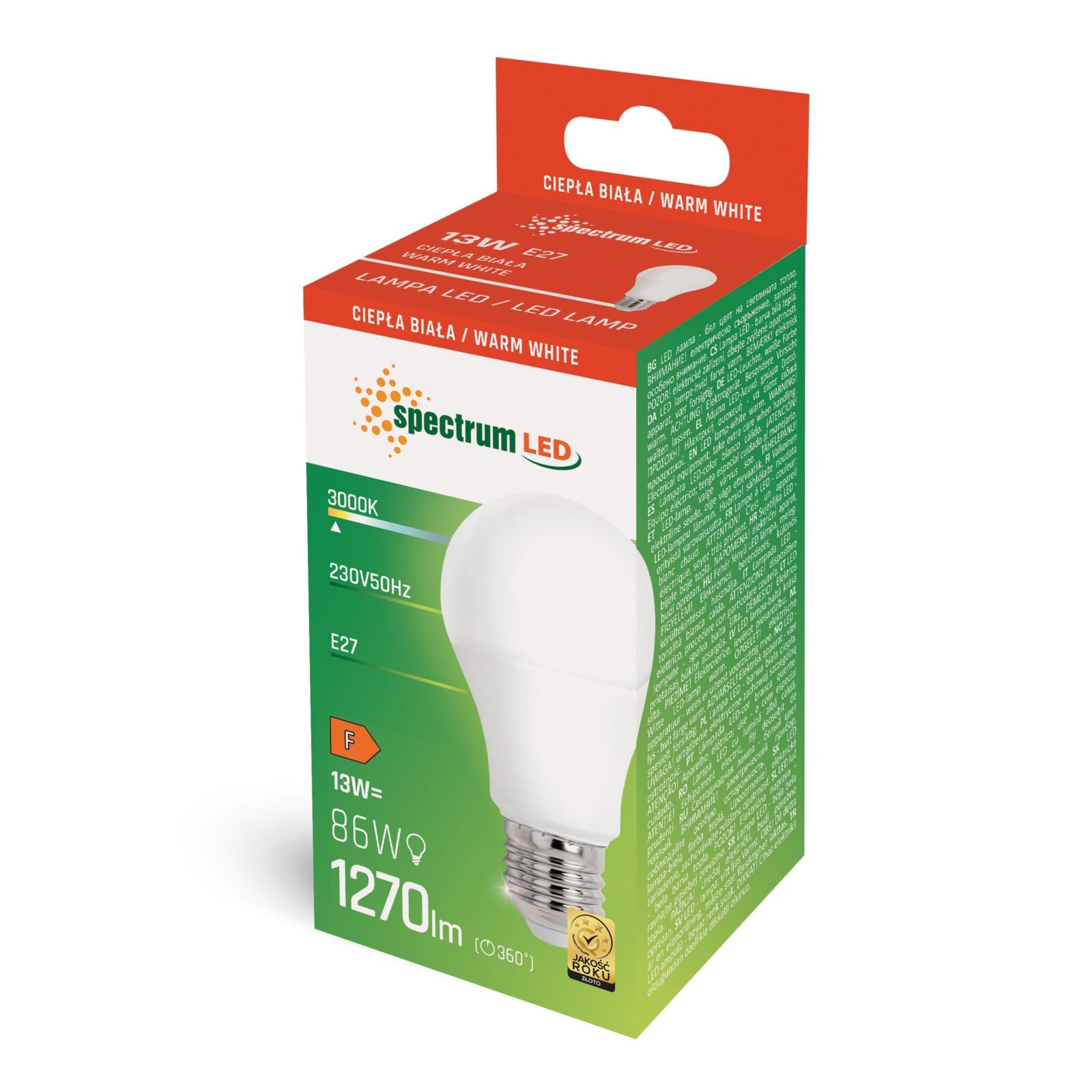 LED žarulja topla E-27 230V 13W 13892 - cover