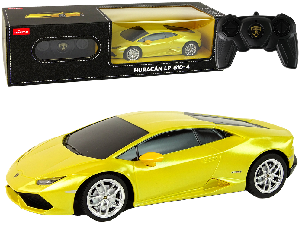 Licencirani auto na daljinsko upravljanje Lamborghini Huracan 1:24 Rastar - žuti - cover