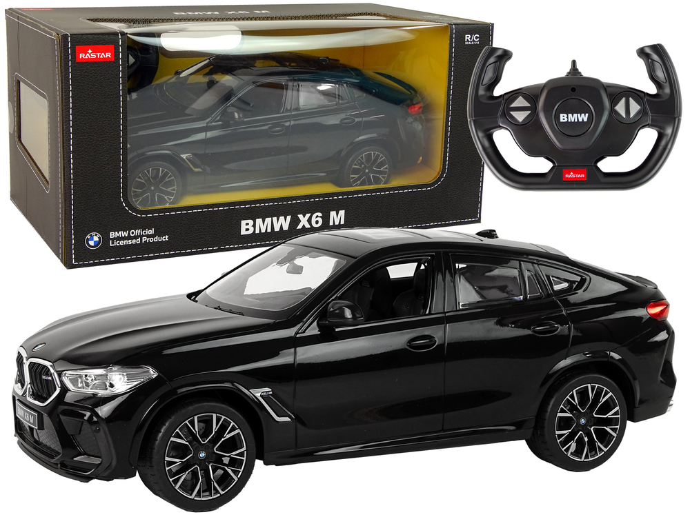 Licencirani auto na daljinsko upravljanje Bmw X6 M 1:14 Rastar - crni - cover