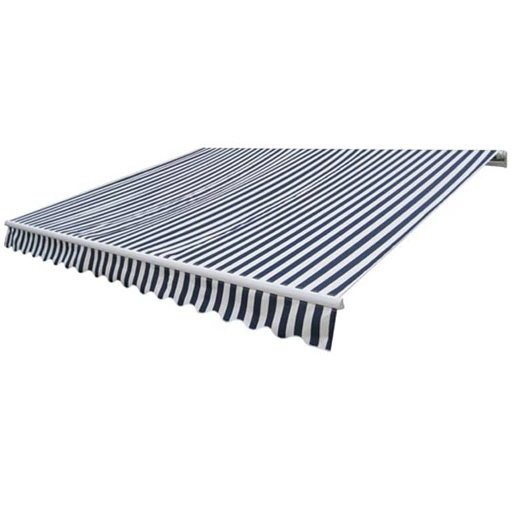 vidaXL Sklopiva motorizirana tenda 400 cm plavo-bijela - cover