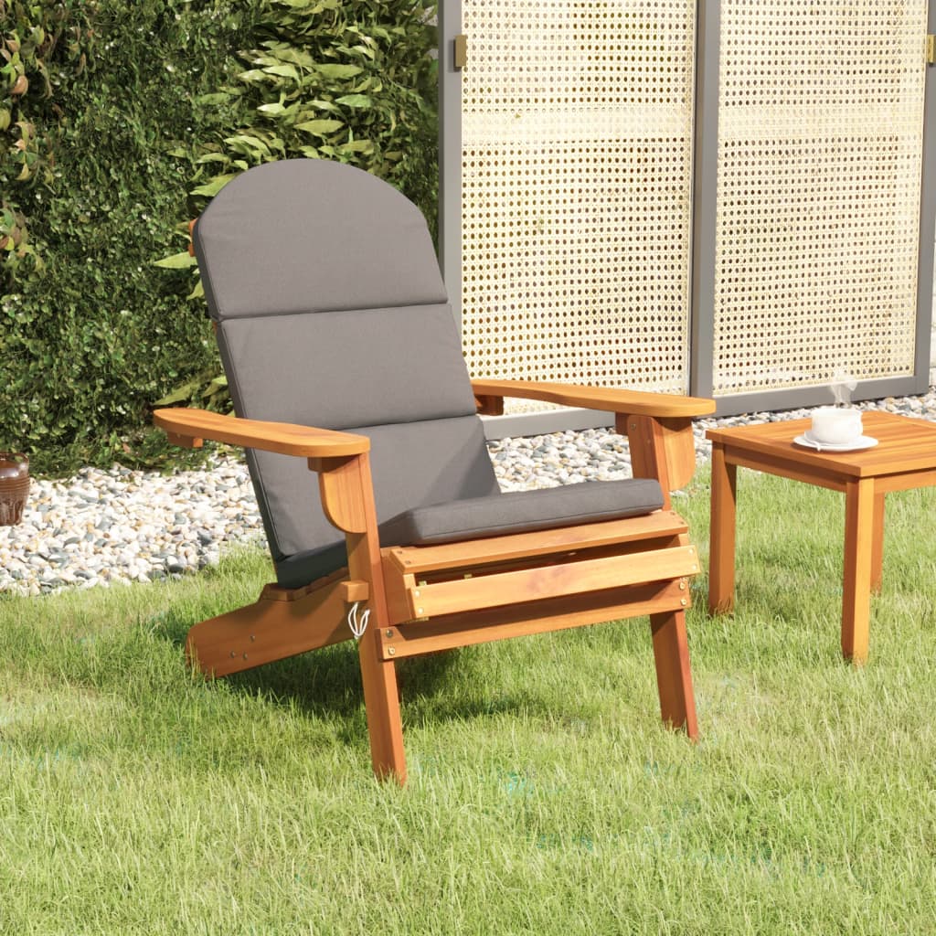 vidaXL Vrtna stolica Adirondack s jastucima masivno bagremovo drvo - cover
