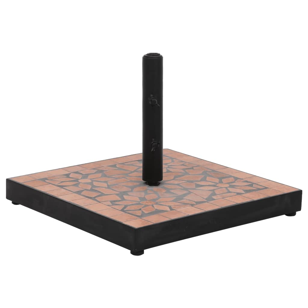vidaXL Postolje za suncobran četvrtasto 12 kg terakota - cover