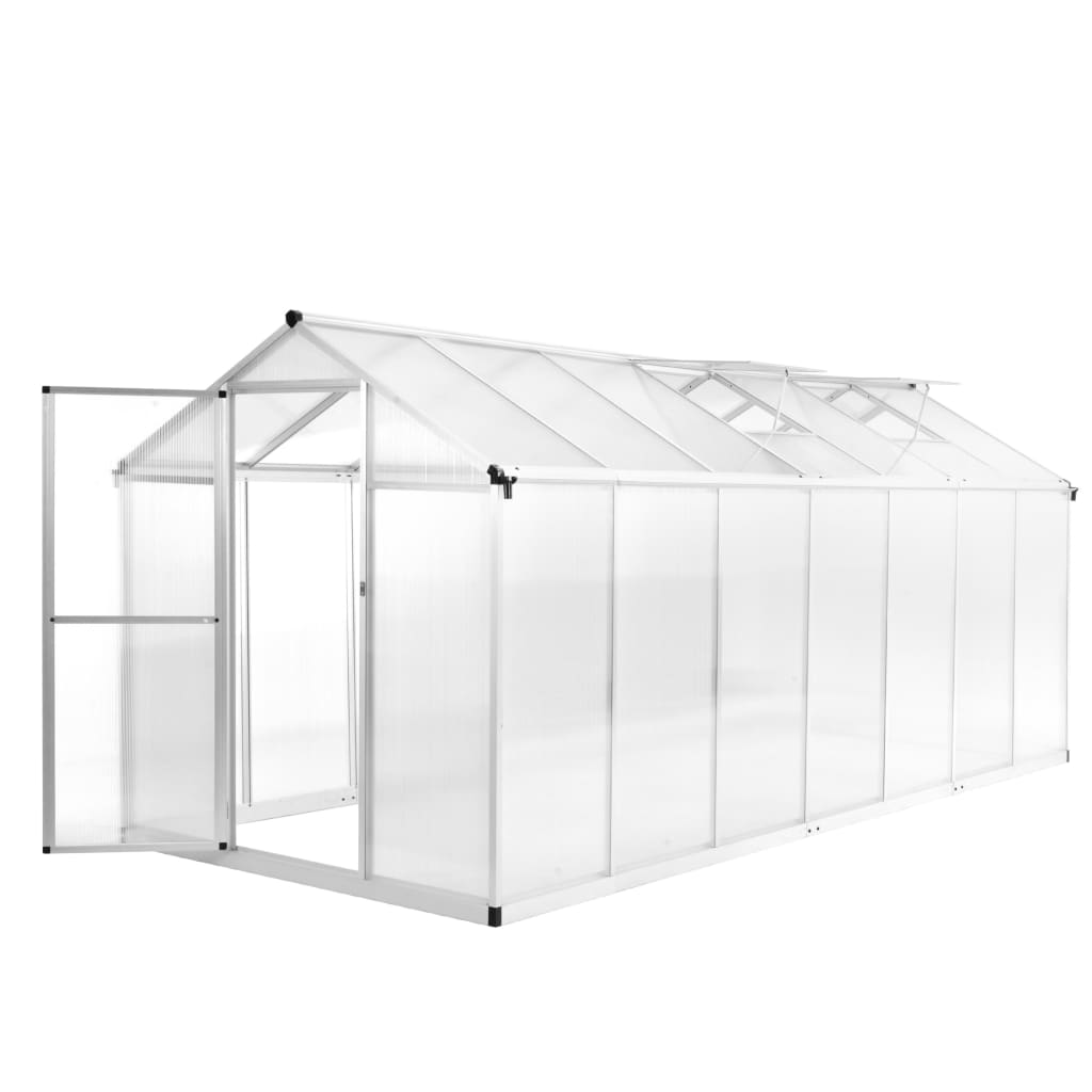 vidaXL Staklenik od aluminija 421 x 190 x 195 cm 15,6 m³ - cover