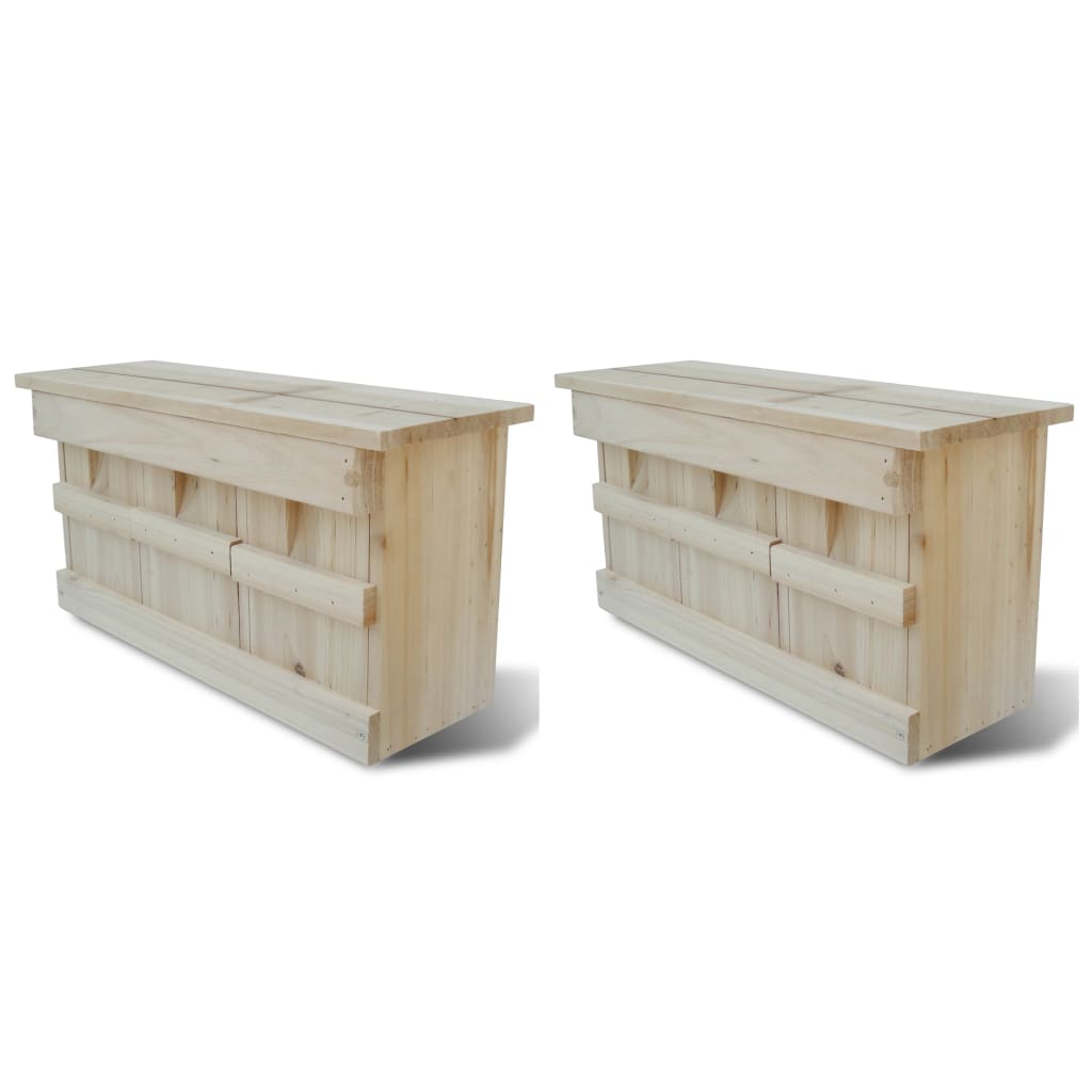 vidaXL Kućica za vrapce 2 kom drvena 44 x 15,5 x 21,5 cm - cover