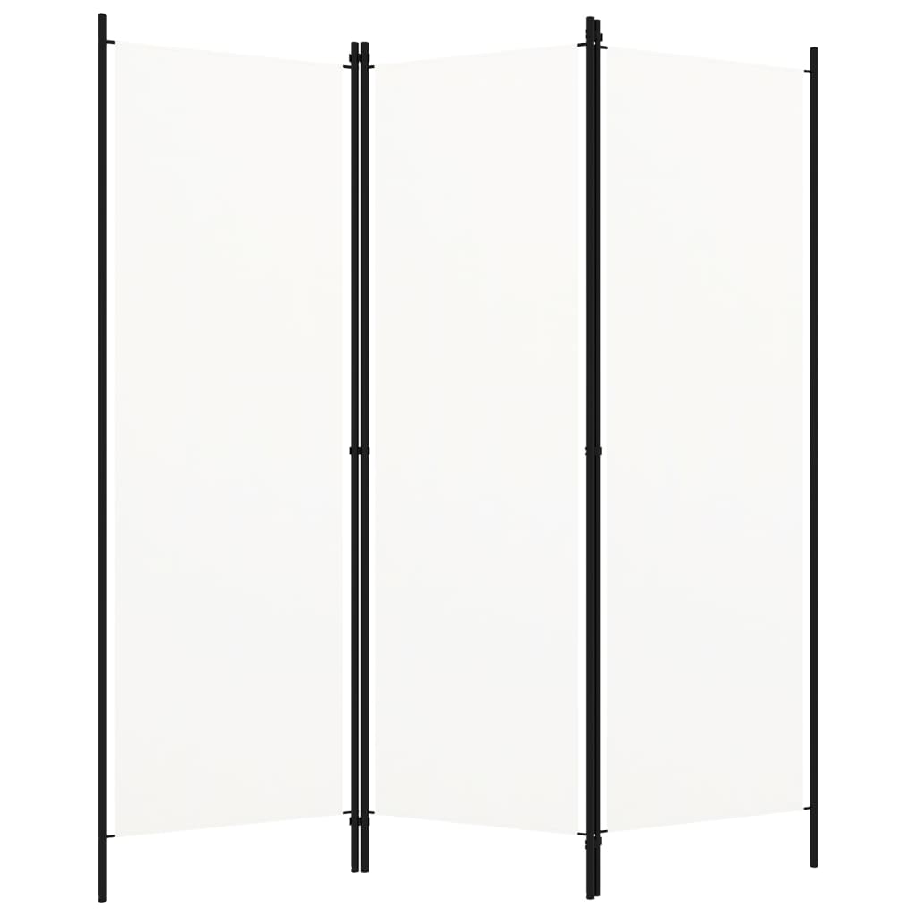 vidaXL Sobna pregrada s 3 panela bijela 150 x 180 cm - cover