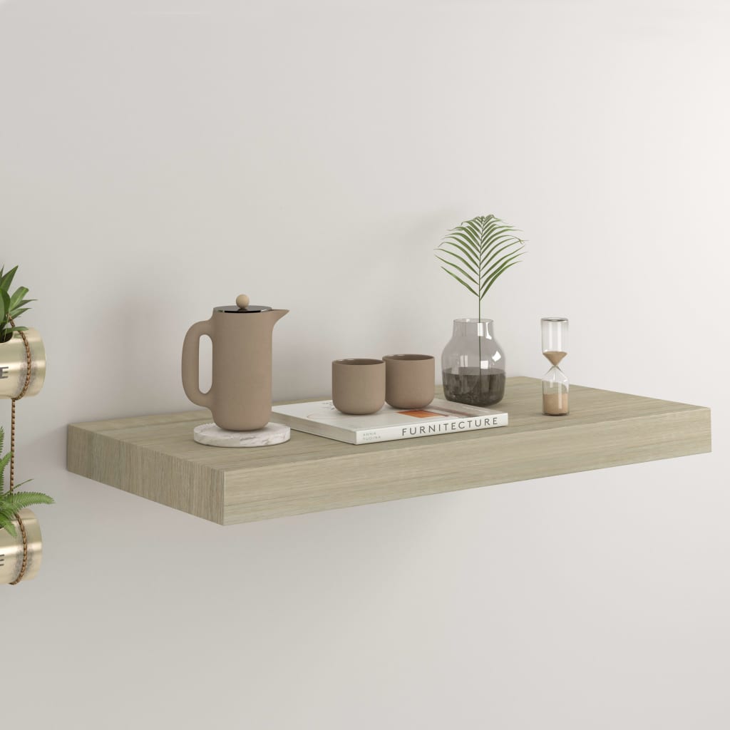 vidaXL Plutajuća zidna polica boja hrasta 50 x 23 x 3,8 cm MDF - cover