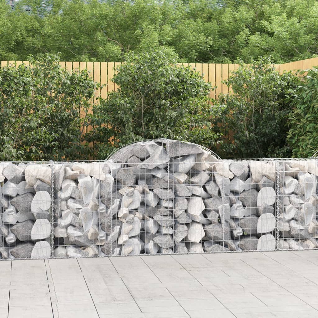 vidaXL Lučne gabionske košare 10 kom 200x50x80/100cm pocinčano željezo - cover