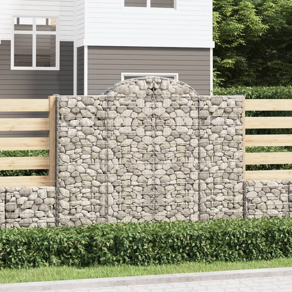 vidaXL Lučne gabionske košare 4 kom 200x50x160/180cm pocinčano željezo - cover