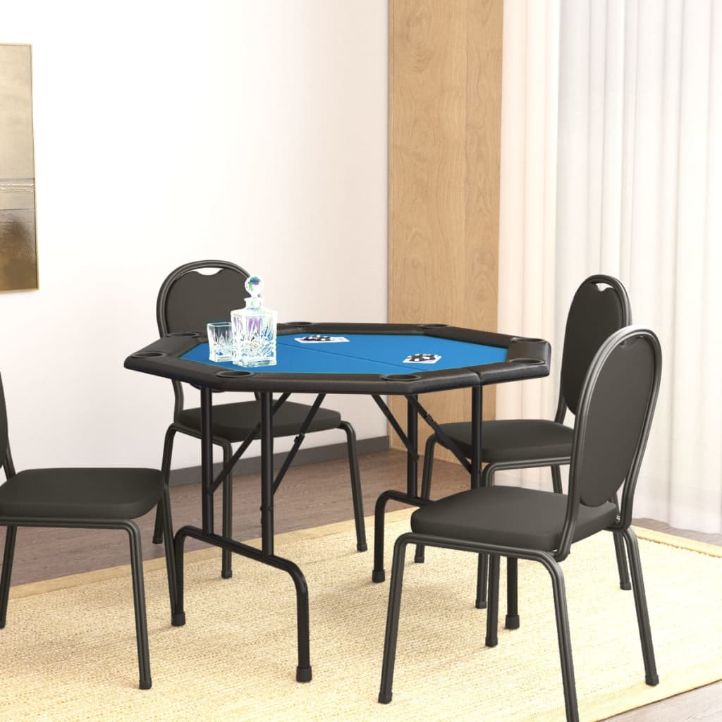 vidaXL Sklopivi stol za poker za 8 igrača plavi 108 x 108 x 75 cm - cover