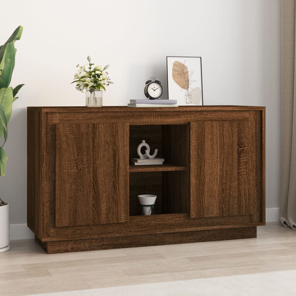 vidaXL Komoda boja smeđeg hrasta 102x35x60 cm konstruirano drvo - cover