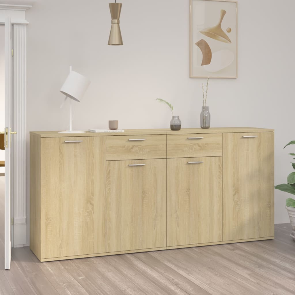 vidaXL Komoda boja hrasta sonome 160 x 36 x 75 cm konstruirano drvo - cover