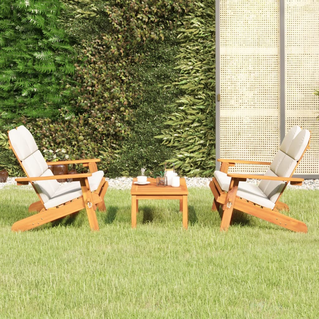 vidaXL 3-dijelna vrtna garnitura Adirondack masivno bagremovo drvo - cover