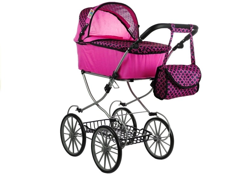 Kolica za lutke Alice Retro XL- roza - cover