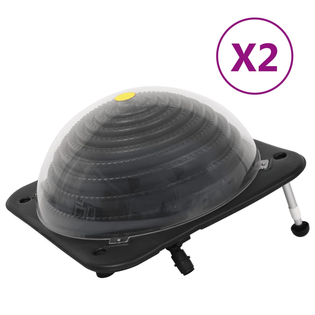 vidaXL Solarni grijači za bazen 2 kom 75 x 75 x 36 cm HDPE aluminijski - cover