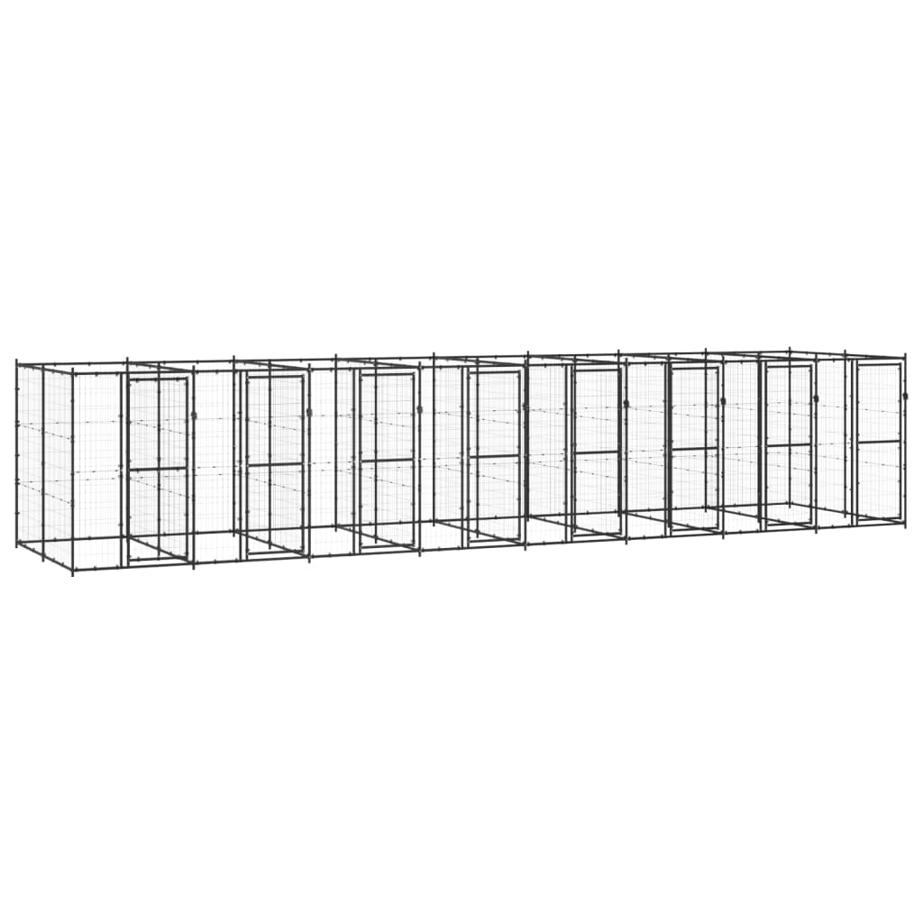 vidaXL Vanjski kavez za pse čelični 19,36 m² - cover