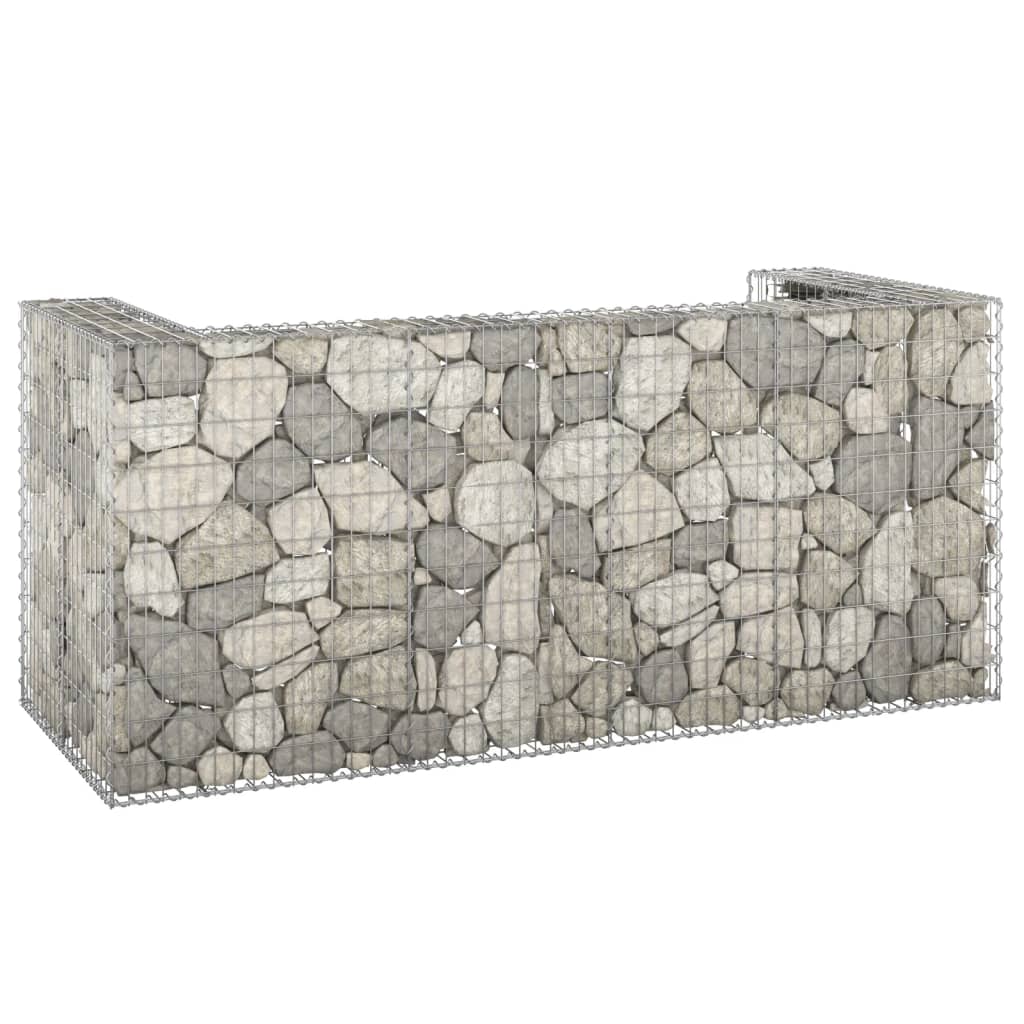 vidaXL Gabionski zid za kante od pocinčanog čelika 254 x 100 x 110 cm - cover