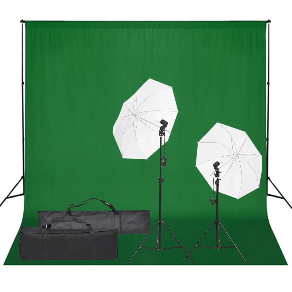 vidaXL Fotografska studijska oprema sa setom svjetala i pozadinom - cover