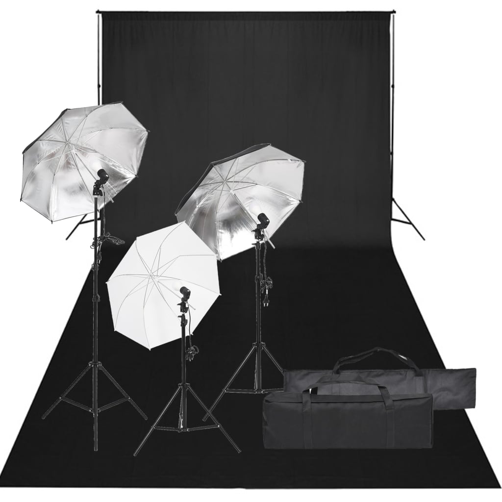 vidaXL Oprema za fotografski studio sa setom svjetala i pozadinom - cover