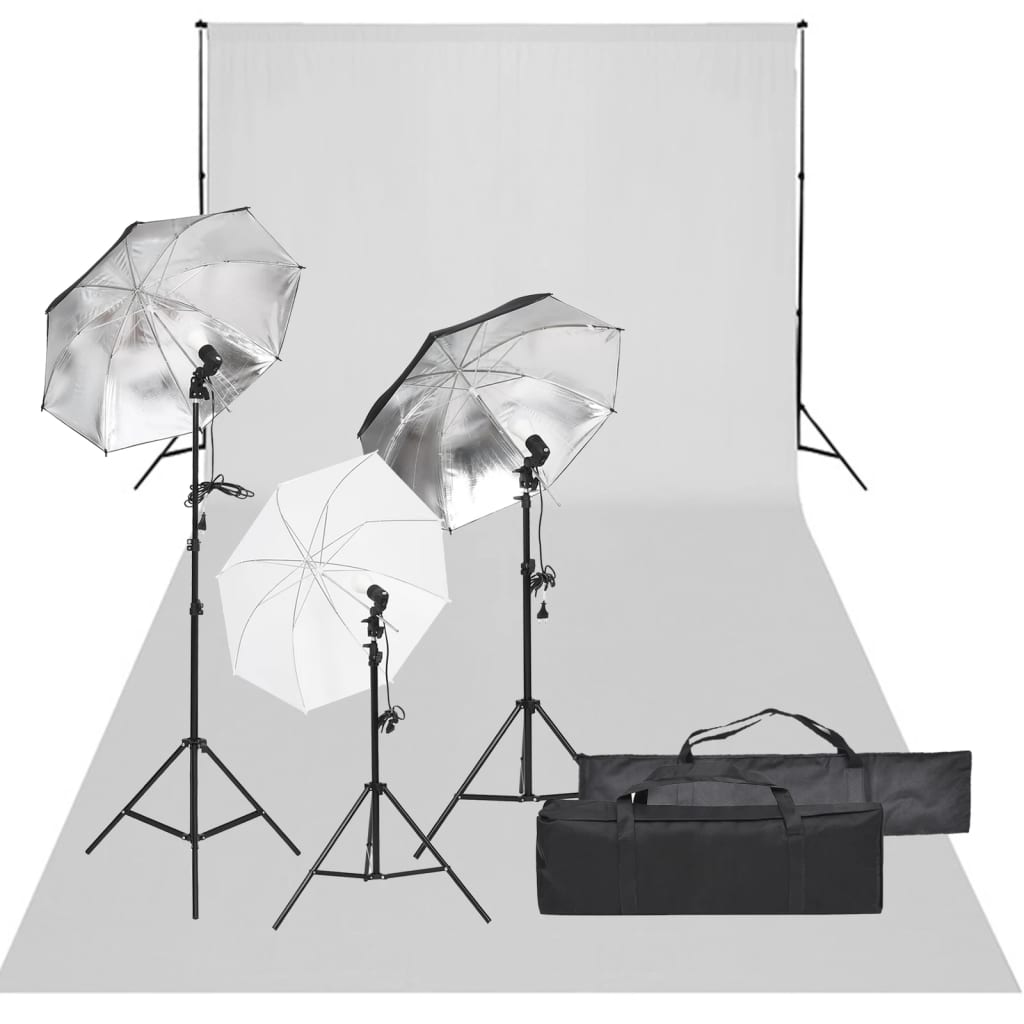 vidaXL Oprema za fotografski studio sa setom svjetala i pozadinom - cover