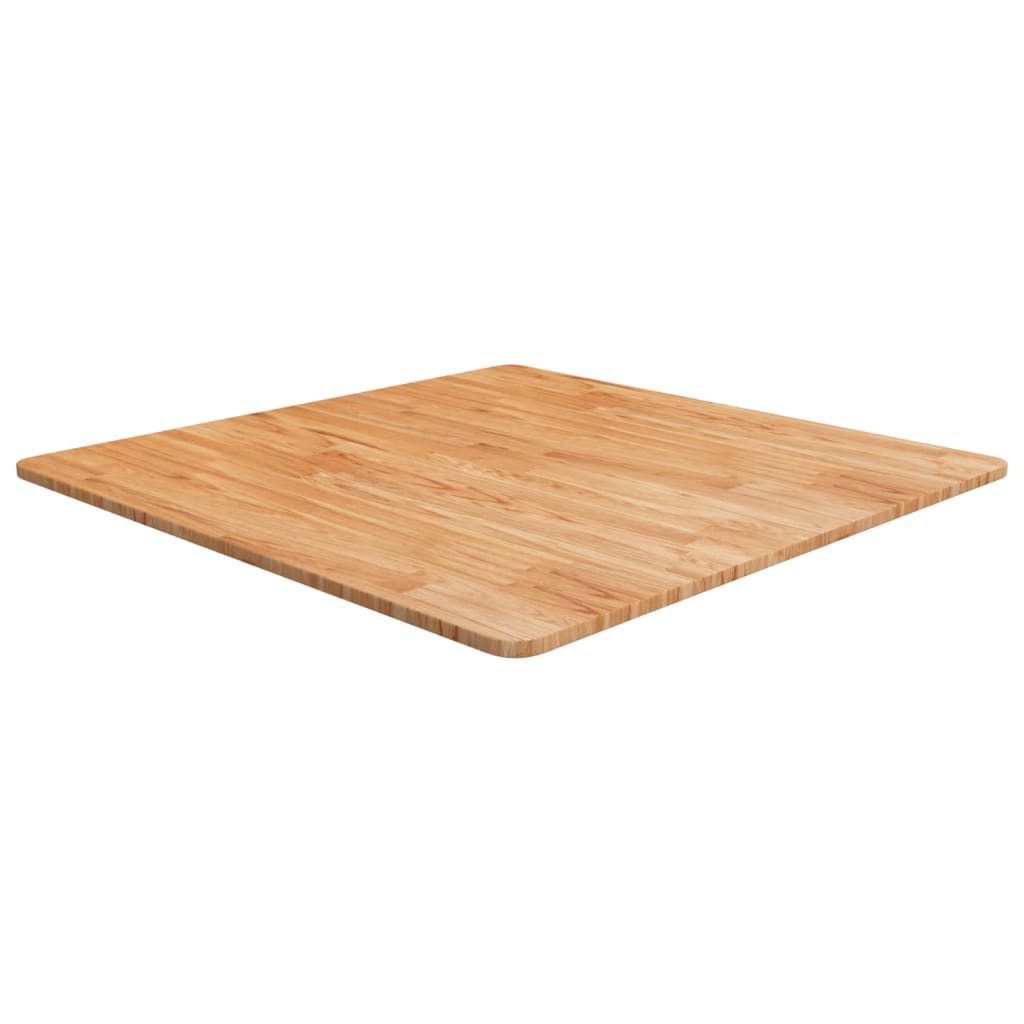 vidaXL Četvrtasta stolna ploča svjetlosmeđa 80x80x1,5 cm od hrastovine - cover