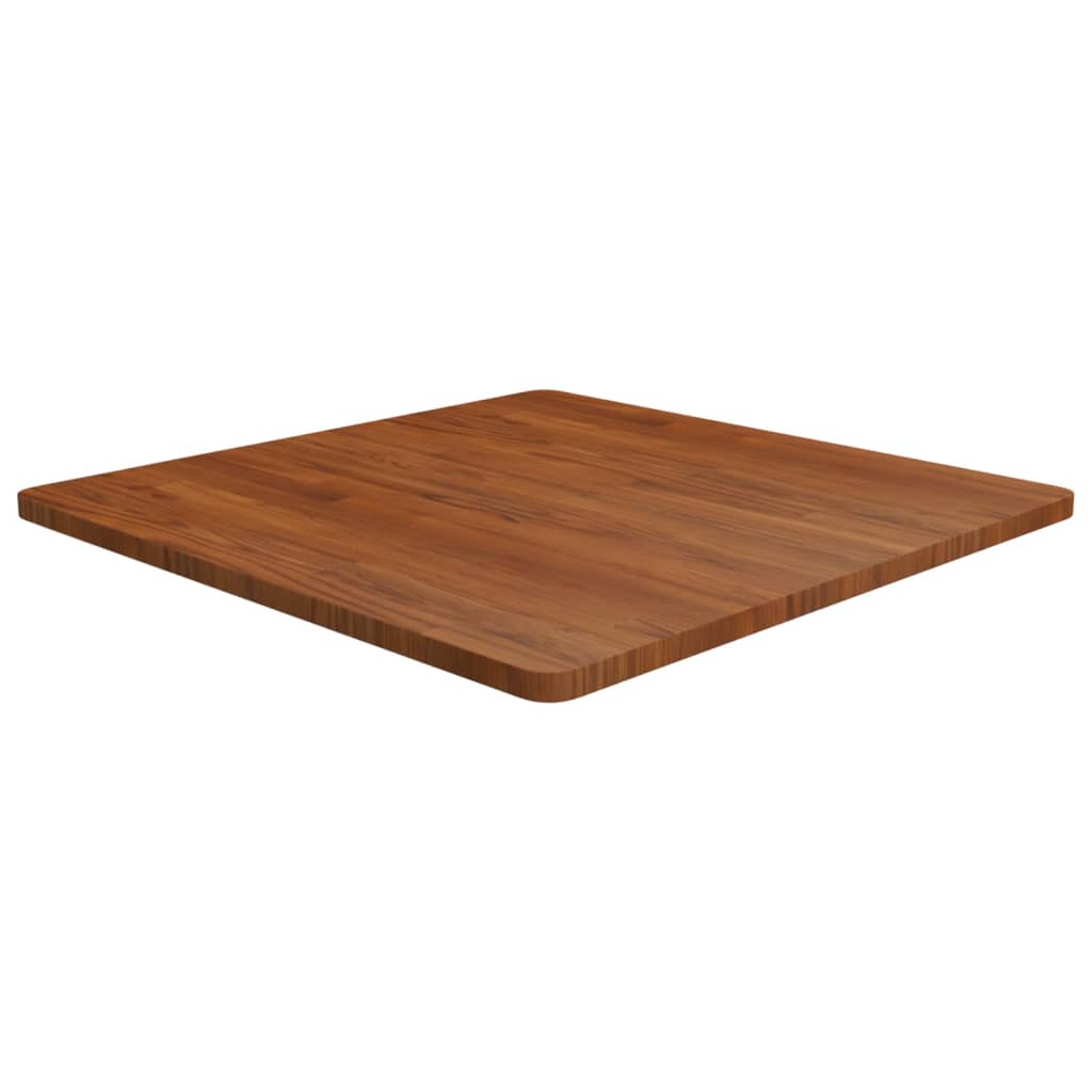 vidaXL Četvrtasta stolna ploča tamnosmeđa 80x80x2,5 cm tretirani hrast - cover